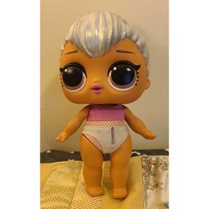 LOL Surprise Big B.B. Big Baby Kitty Queen 11" Large Doll Silver Hair